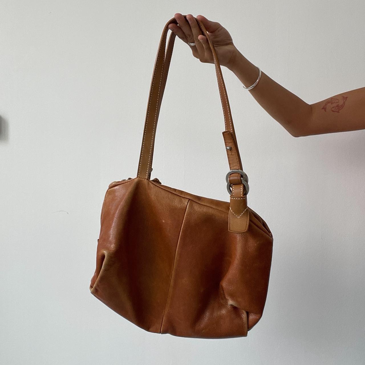 Vintage Brown Leather Shoulder Bag