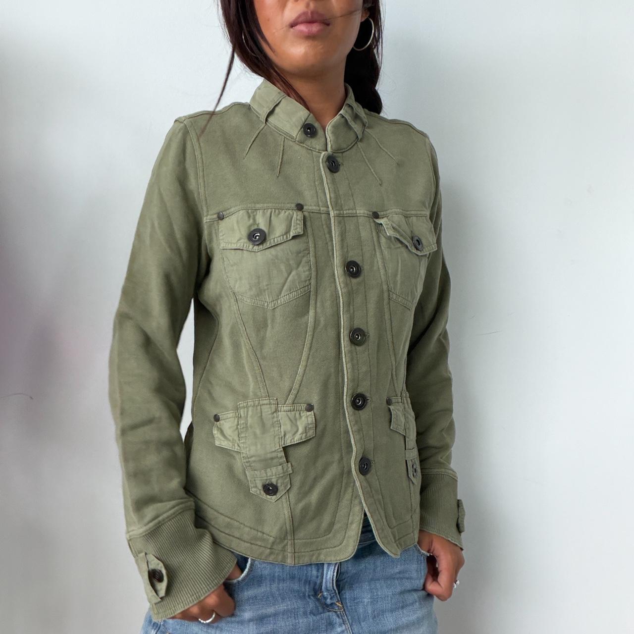 Vintage Green Button Up Jacket