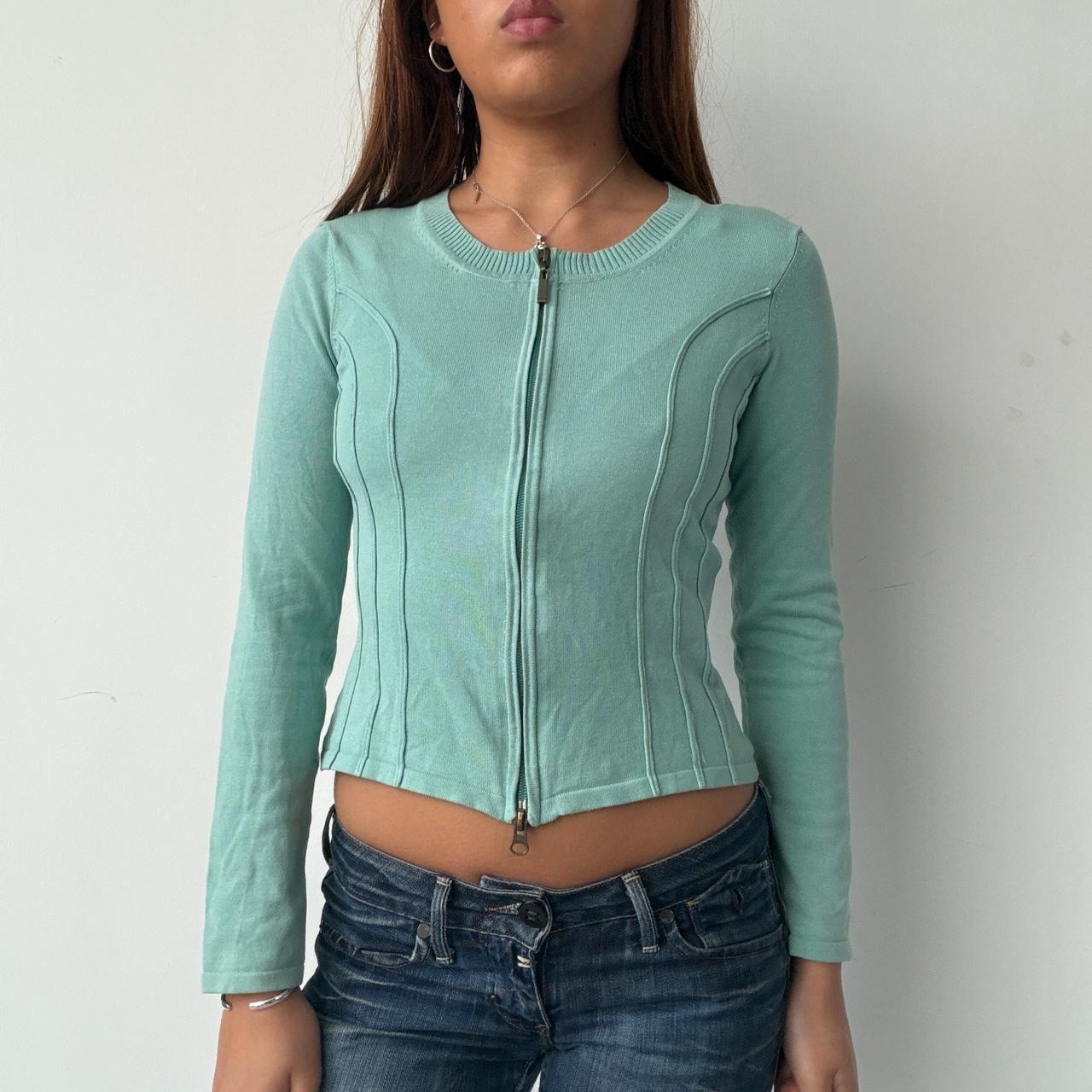 Vintage Turquoise Zip Up