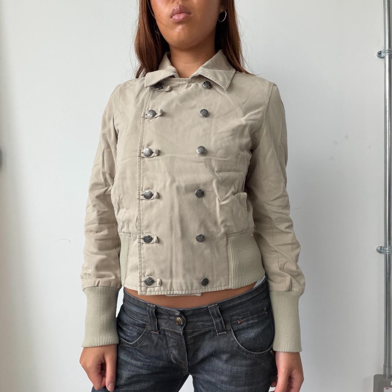 Vintage Beige Military Jacket