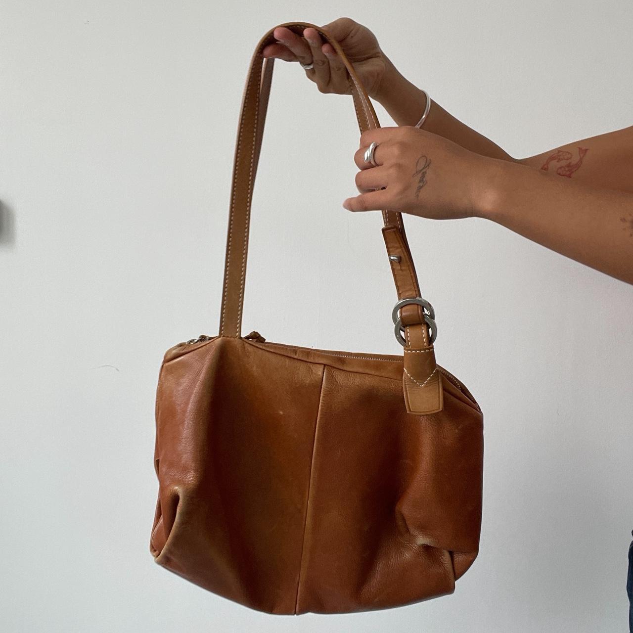 Vintage Brown Leather Shoulder Bag