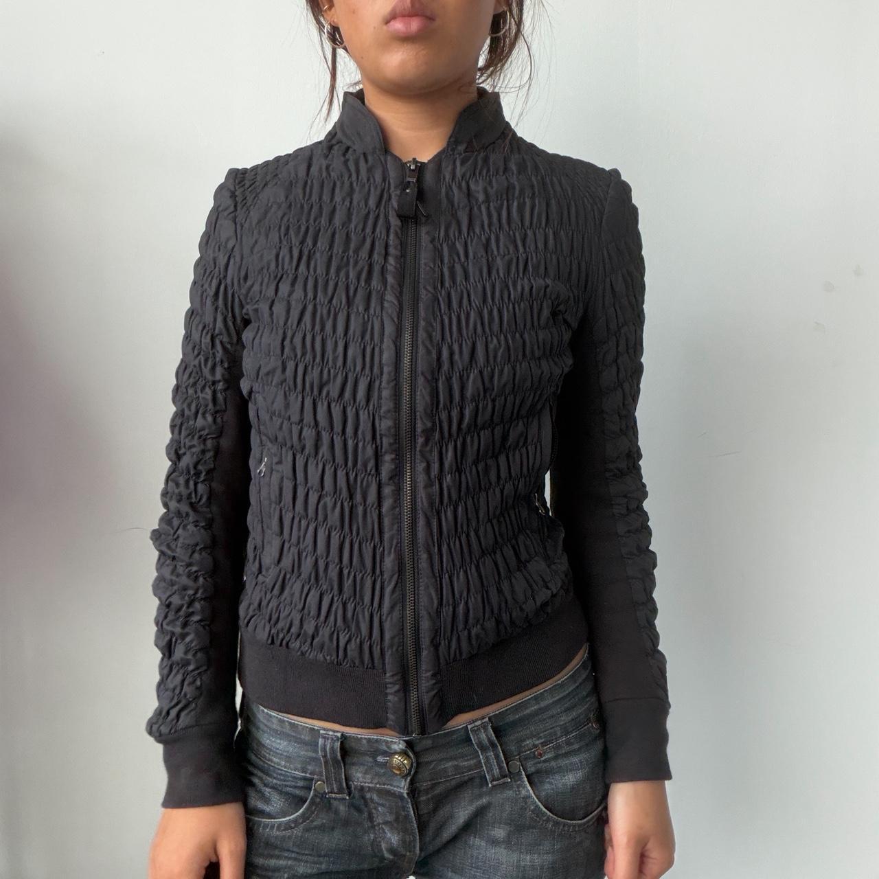 Vintage Black Ruched Guess Jacket