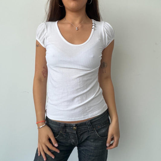 Vintage White Cop Copine Top