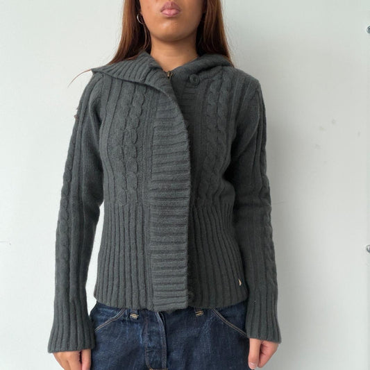 Vintage Grey Hooded Knit