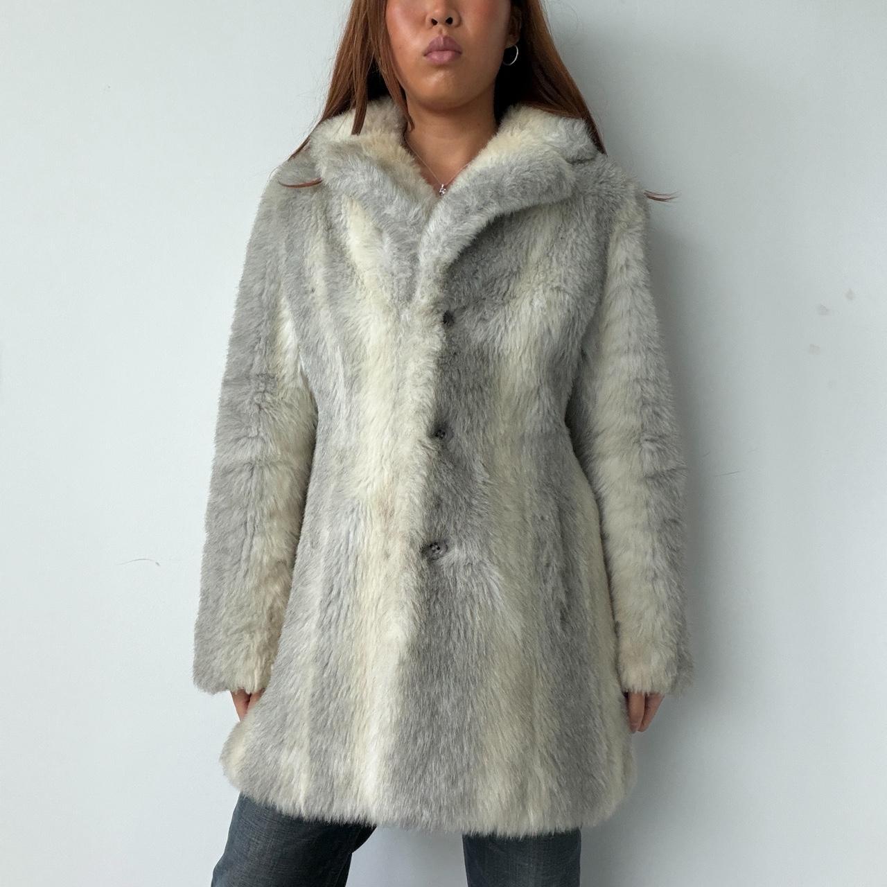 Vintage Faux Fur White Coat