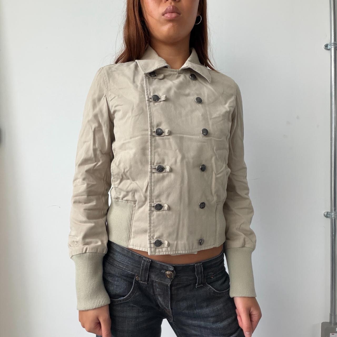 Vintage Beige Military Jacket