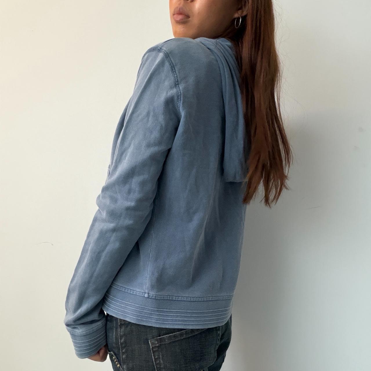 Vintage Blue Hooded Zip Up