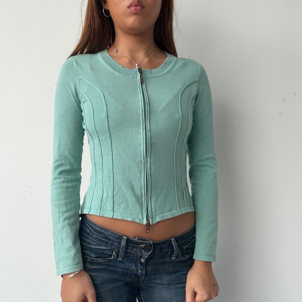 Vintage Turquoise Zip Up