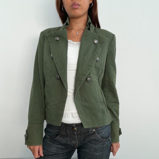 Vintage Green Military Style Blazer