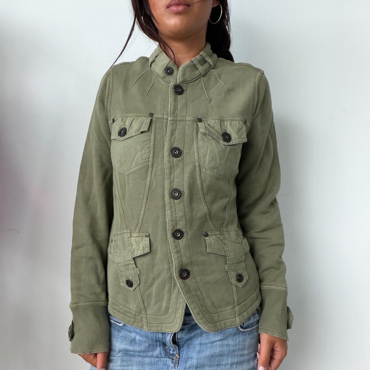Vintage Green Button Up Jacket