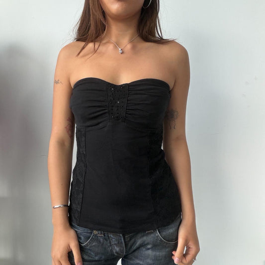 Vintage Black Bandeau Top