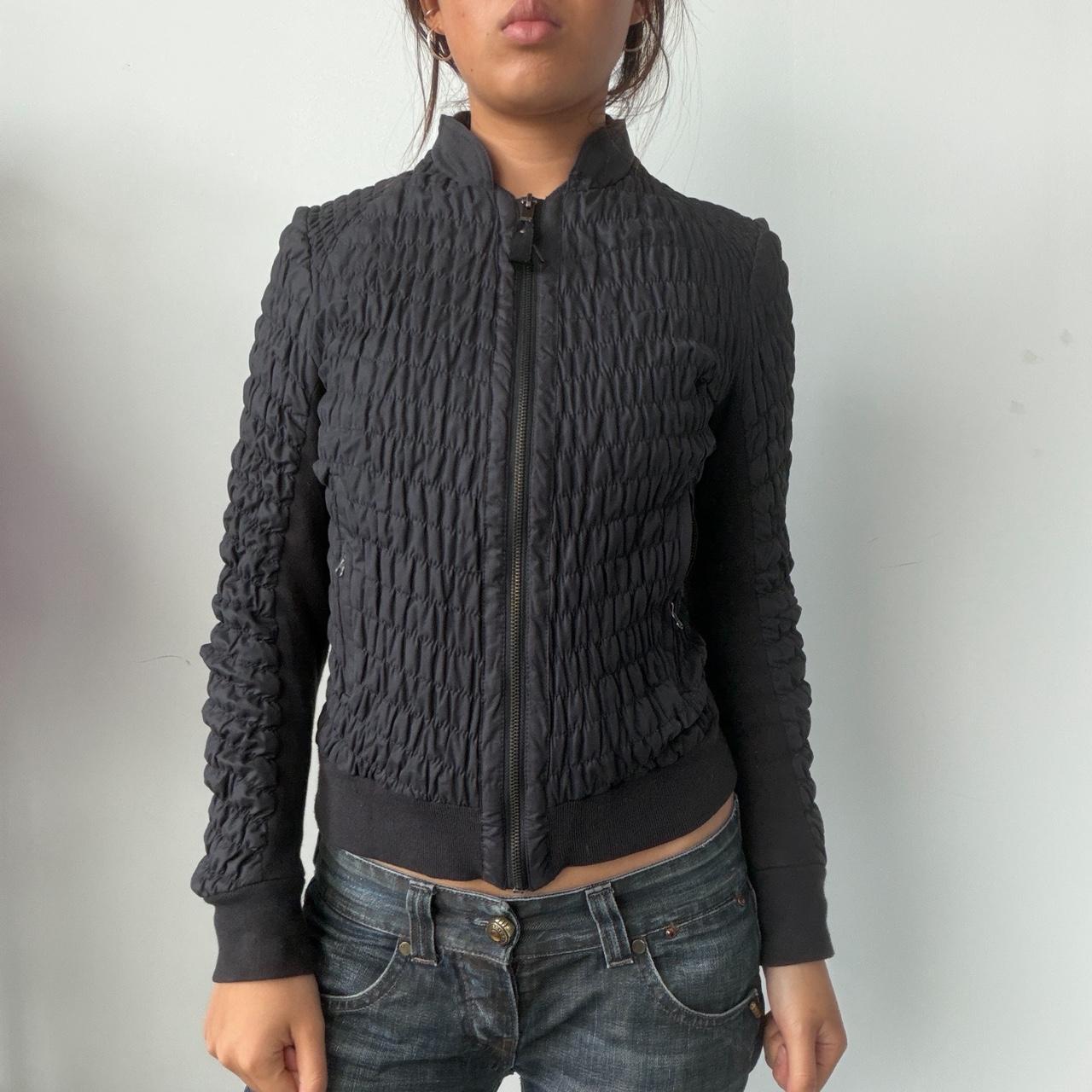 Vintage Black Ruched Guess Jacket