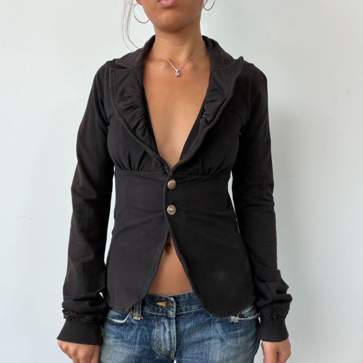 Vintage Black Blazer Jumper