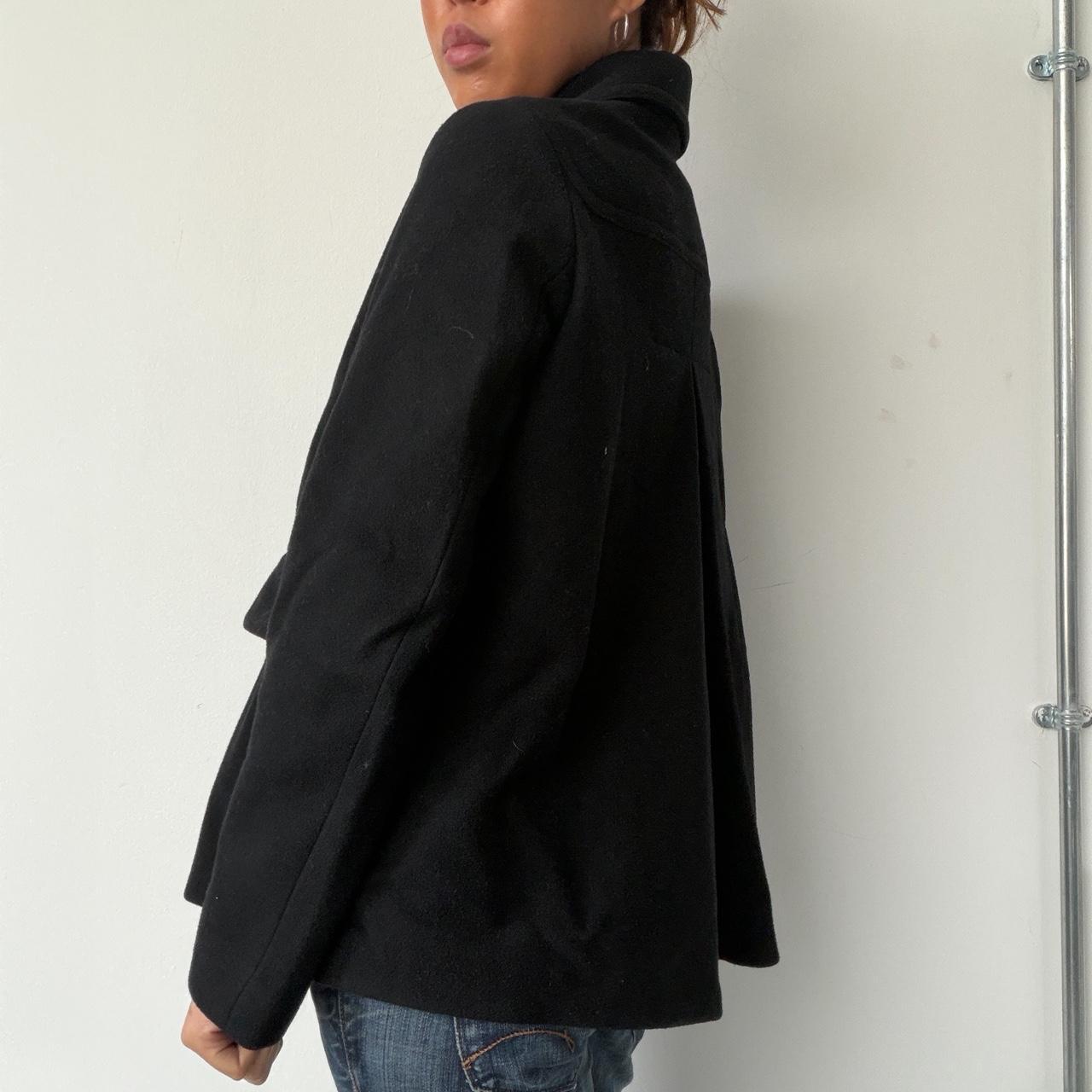 Vintage Black Wool Peacoat