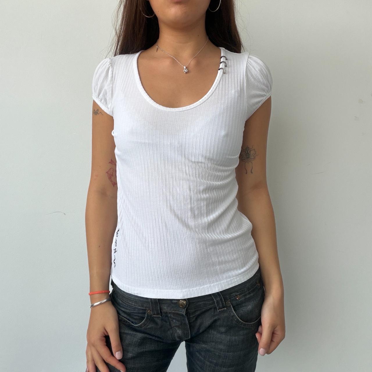 Vintage White Cop Copine Top