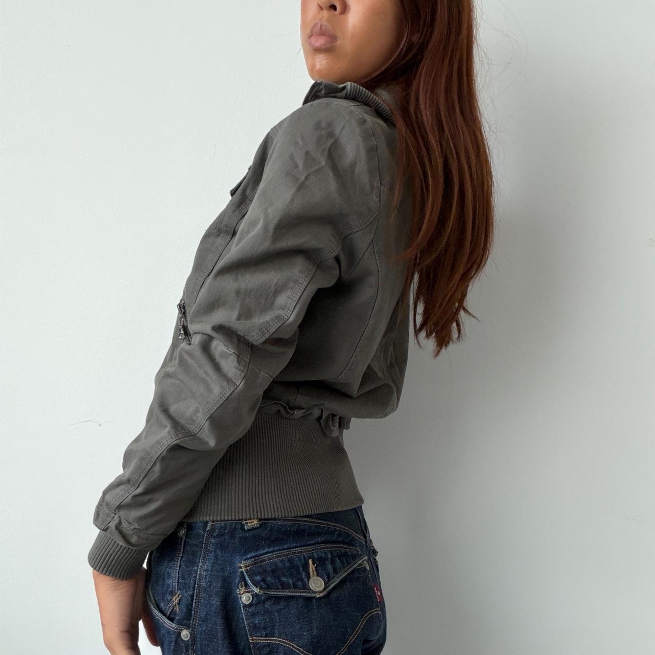 Vintage Dark Brown Khaki Utility Jacket