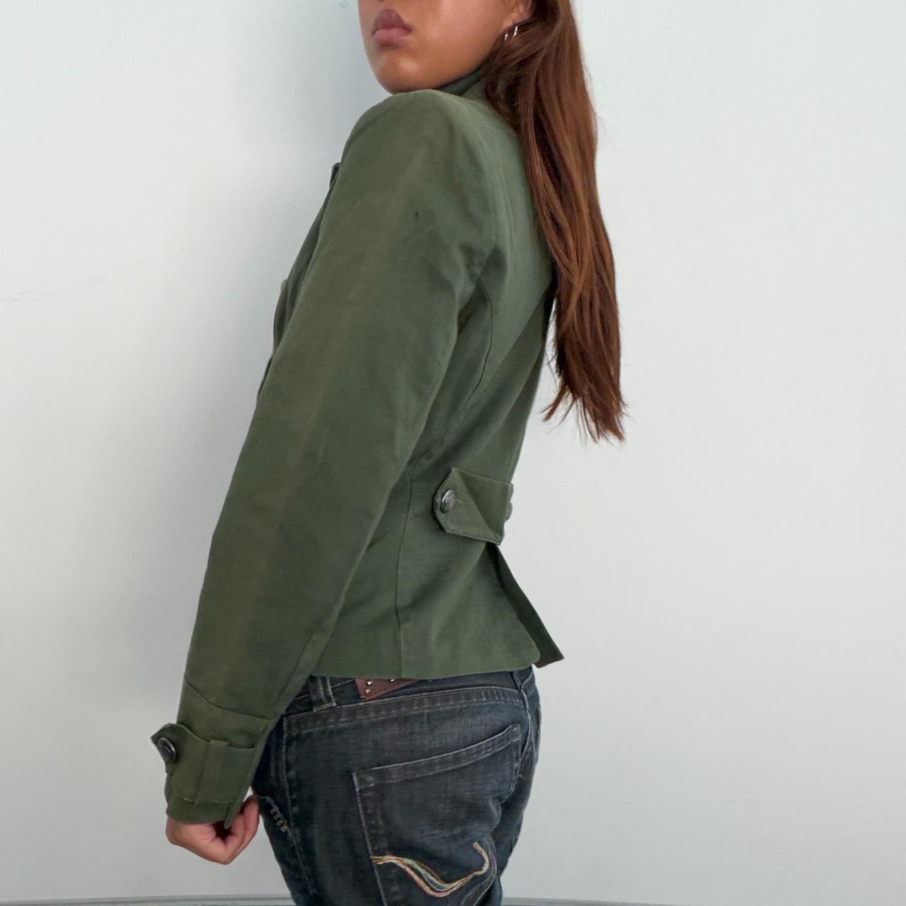 Vintage Green Military Style Blazer