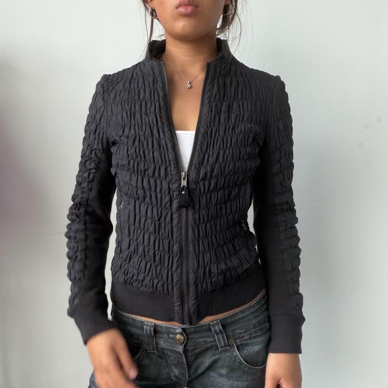 Vintage Black Ruched Guess Jacket
