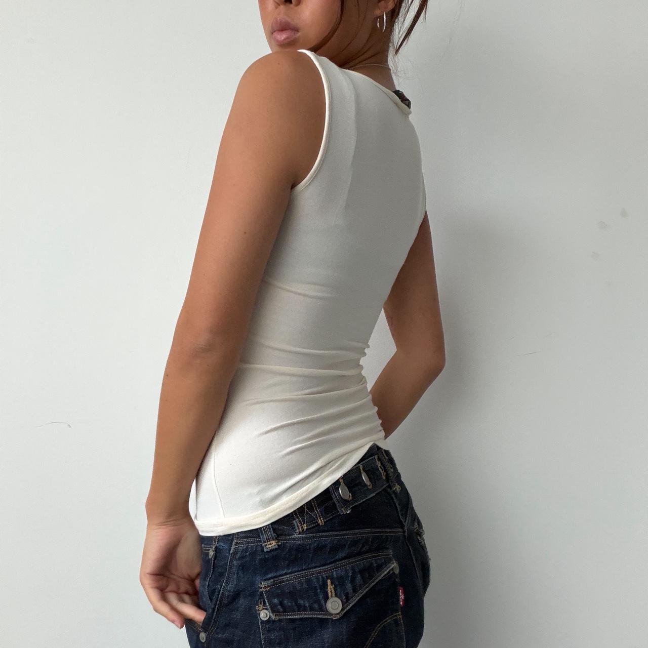 Vintage White Cream Top
