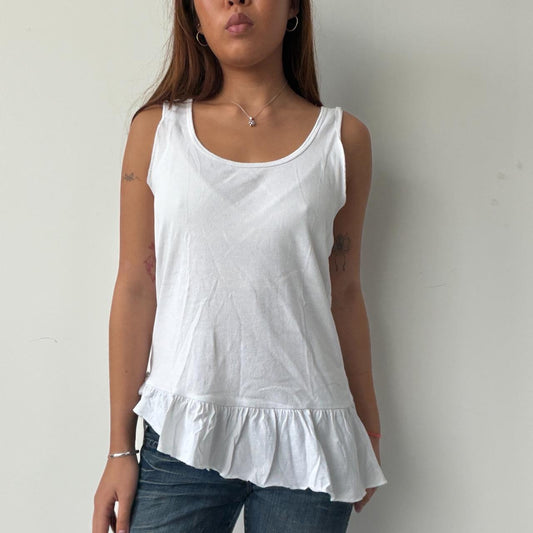 Vintage White Scoop Top