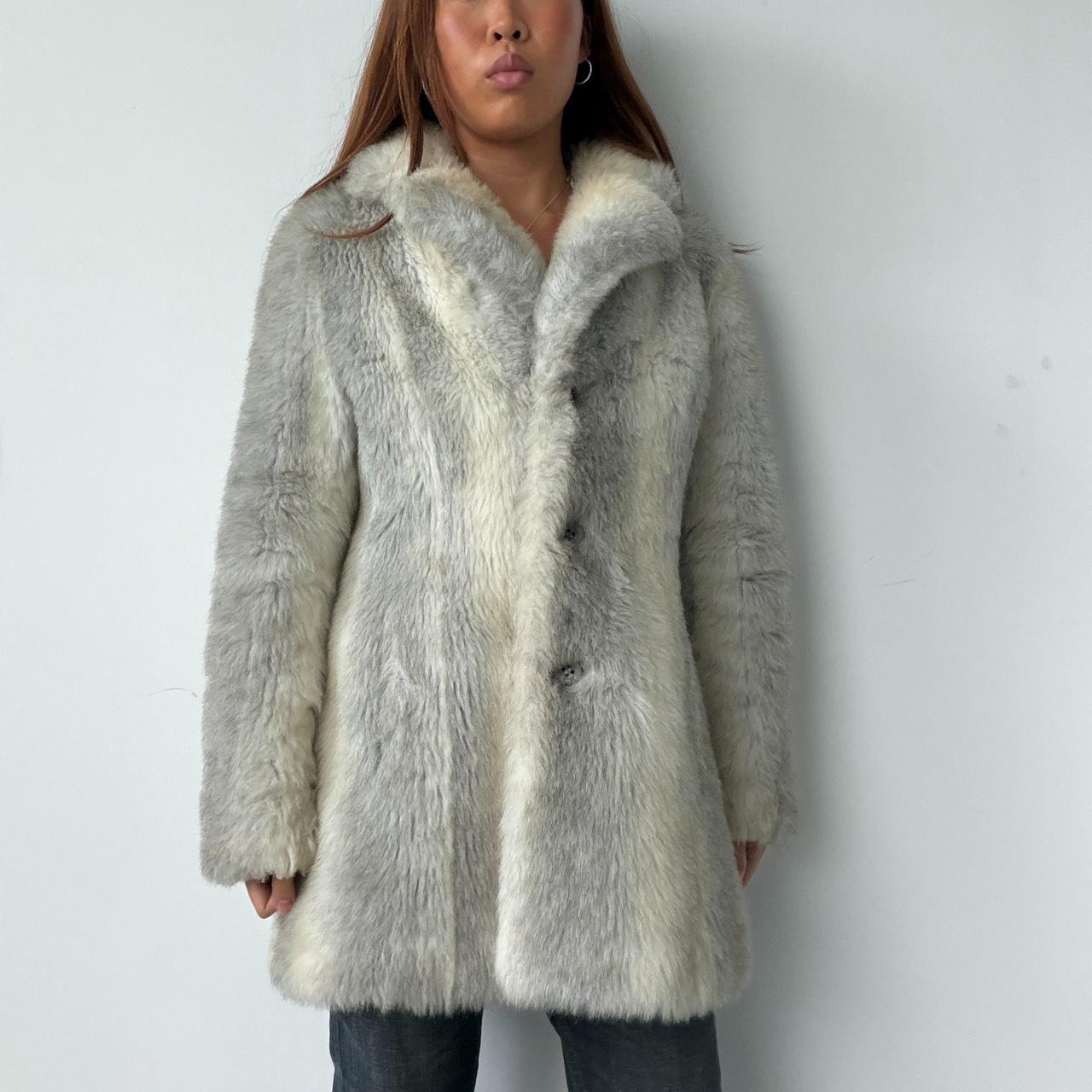 Vintage Faux Fur White Coat