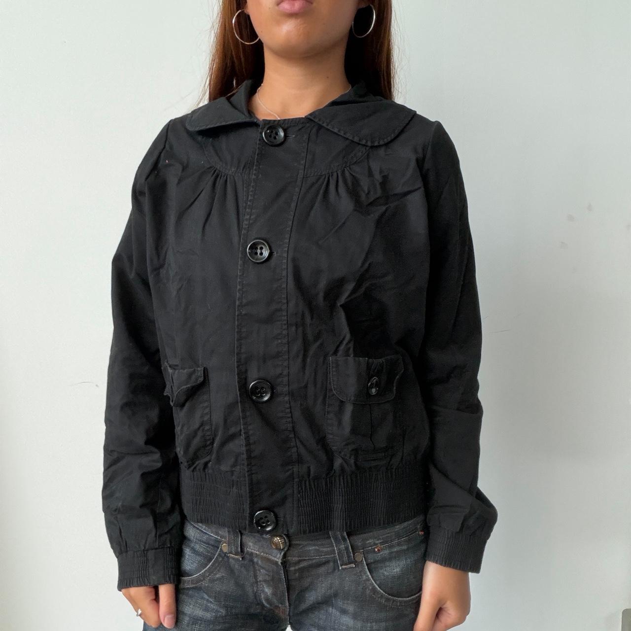 Vintage Black Button-Up Jacket