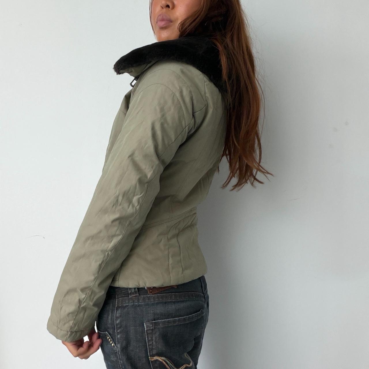 Vintage Khaki Asymmetric Jacket