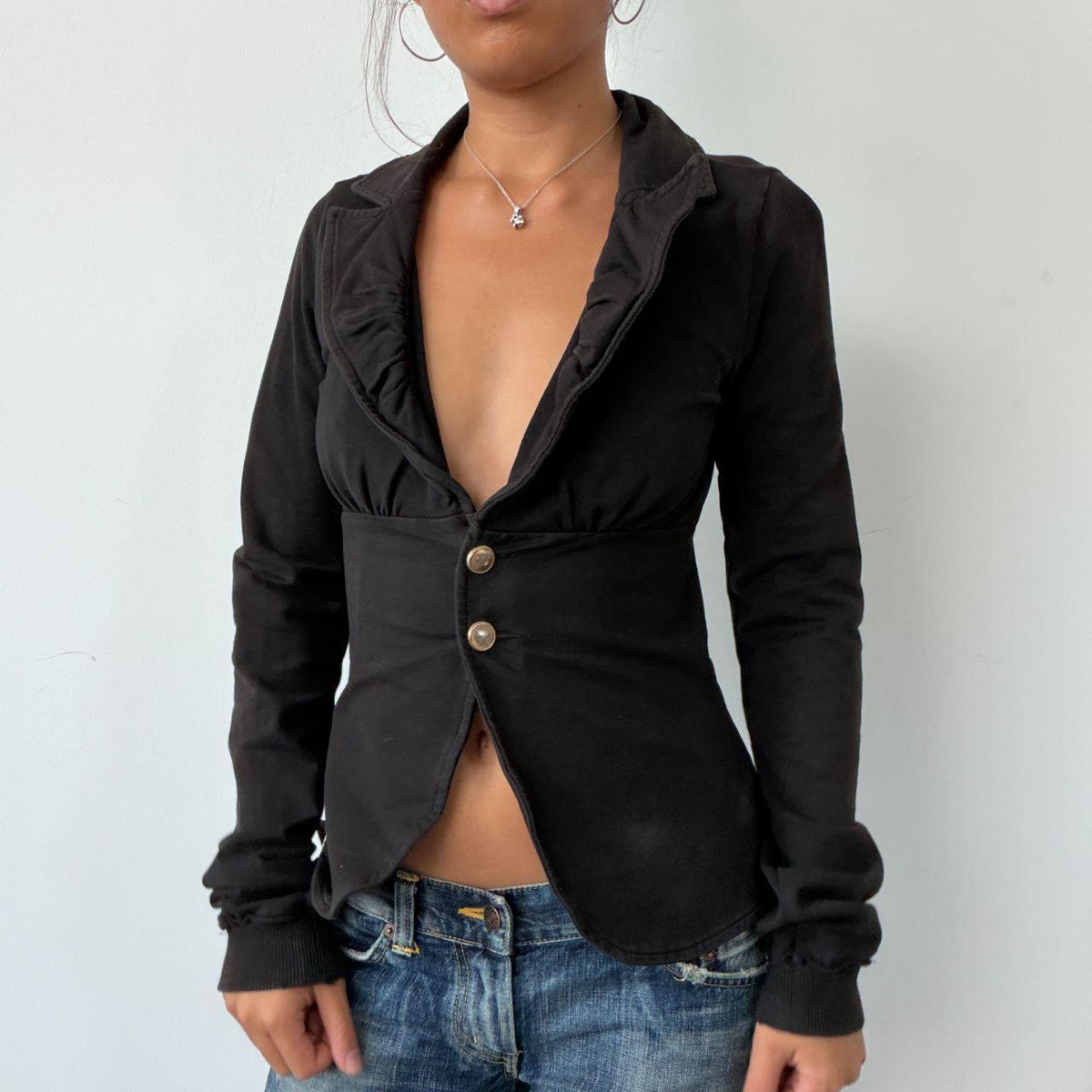 Vintage Black Blazer Jumper