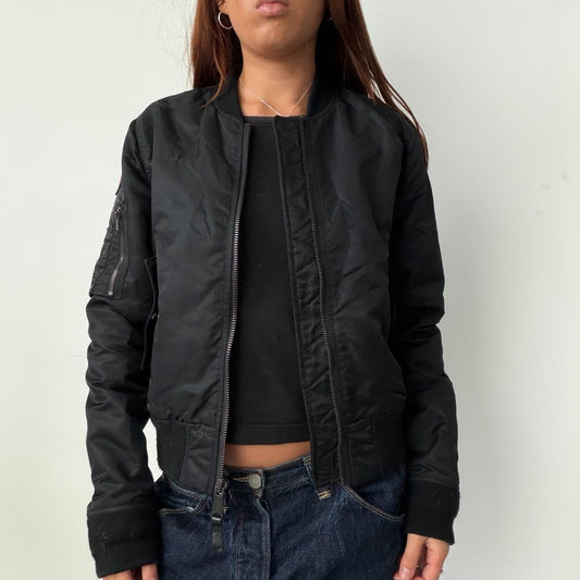 Vintage Black Bomber Jacket