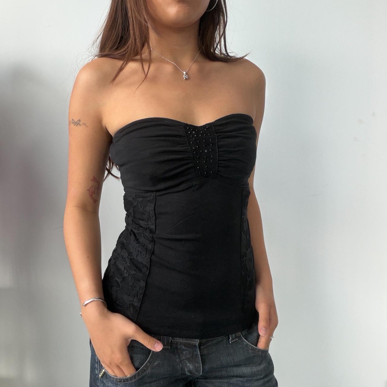 Vintage Black Bandeau Top