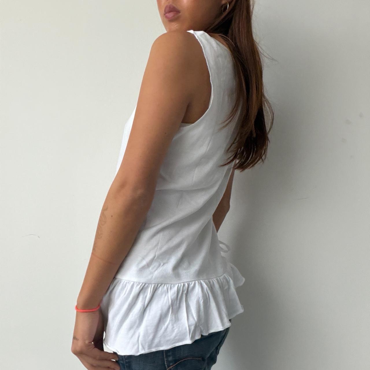 Vintage White Scoop Top