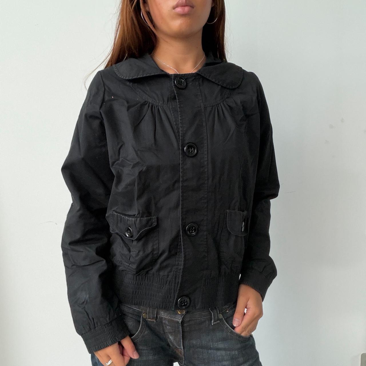 Vintage Black Button-Up Jacket