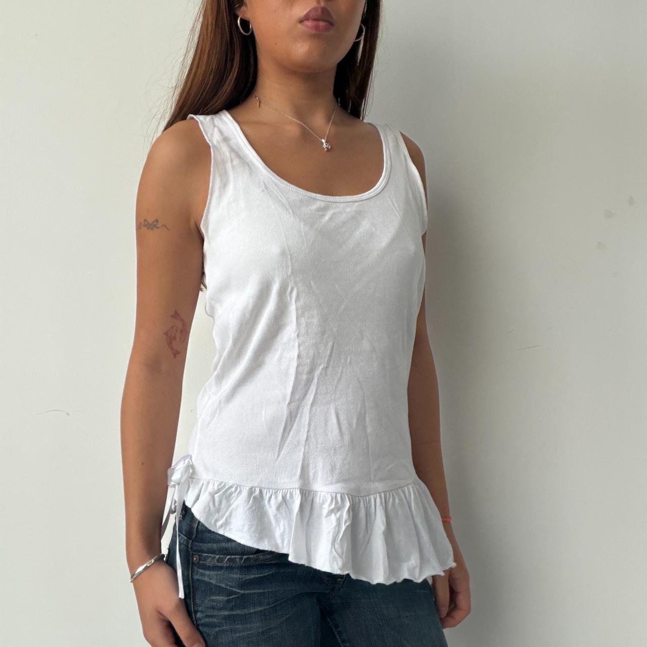 Vintage White Scoop Top