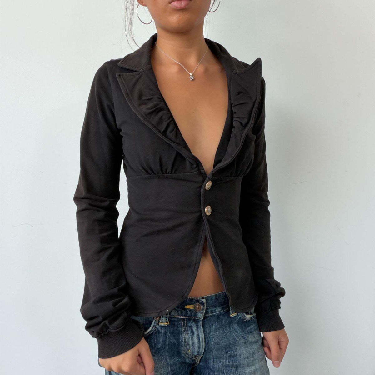 Vintage Black Blazer Jumper