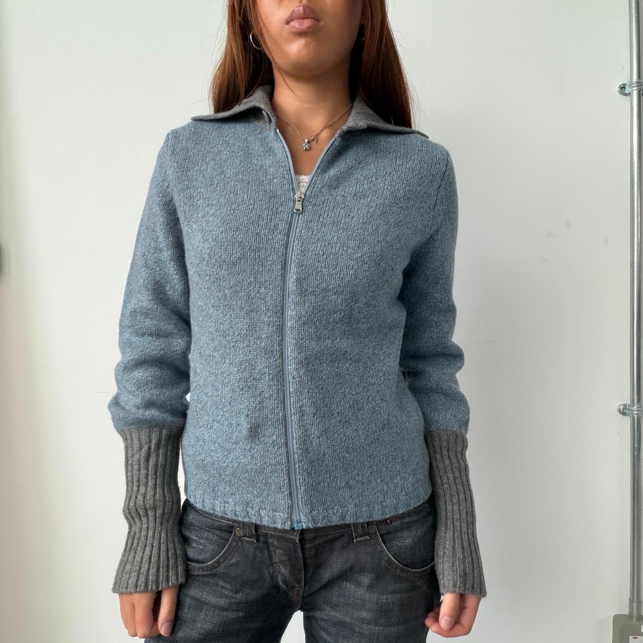 Vintage Blue Grey Knit Jumper
