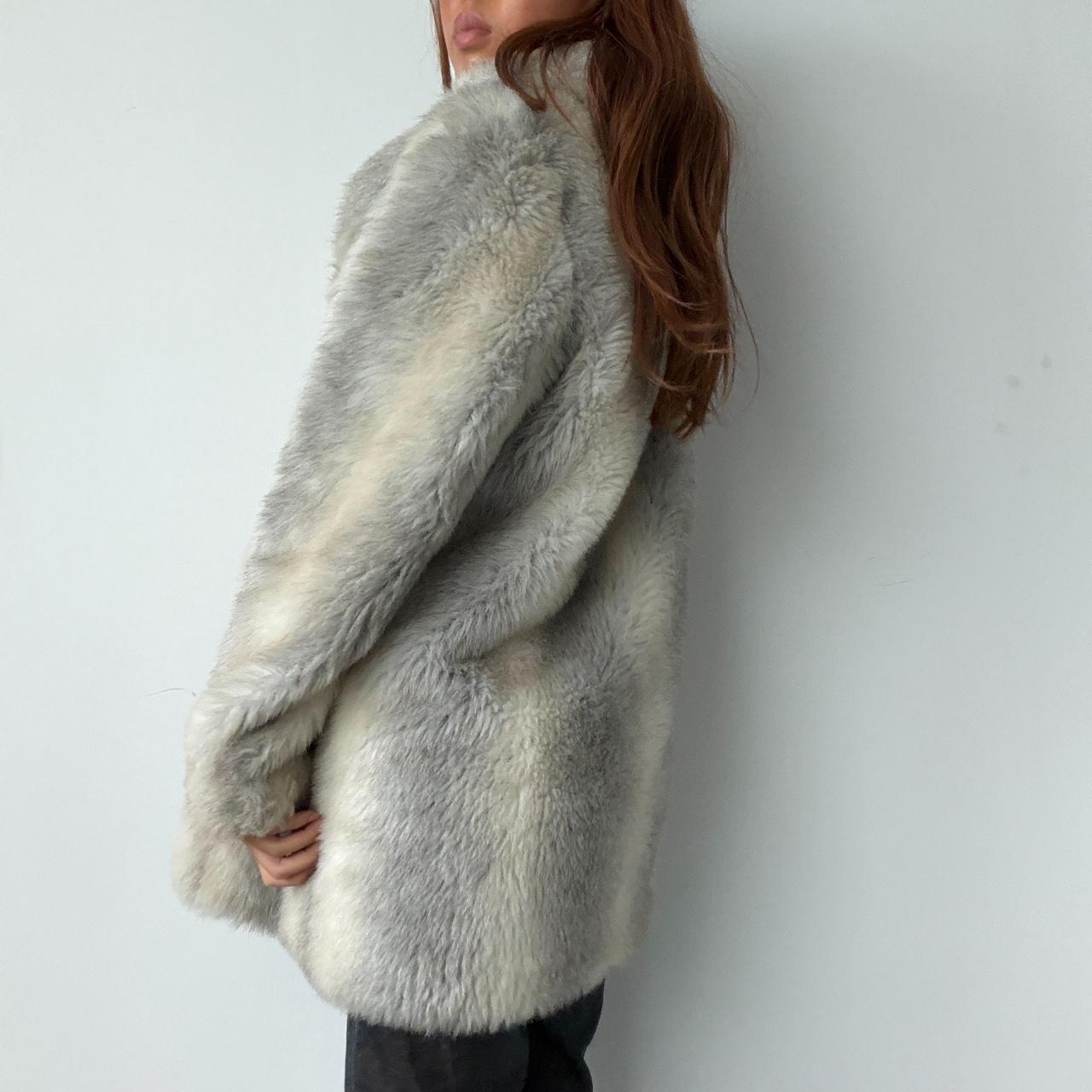 Vintage Faux Fur White Coat