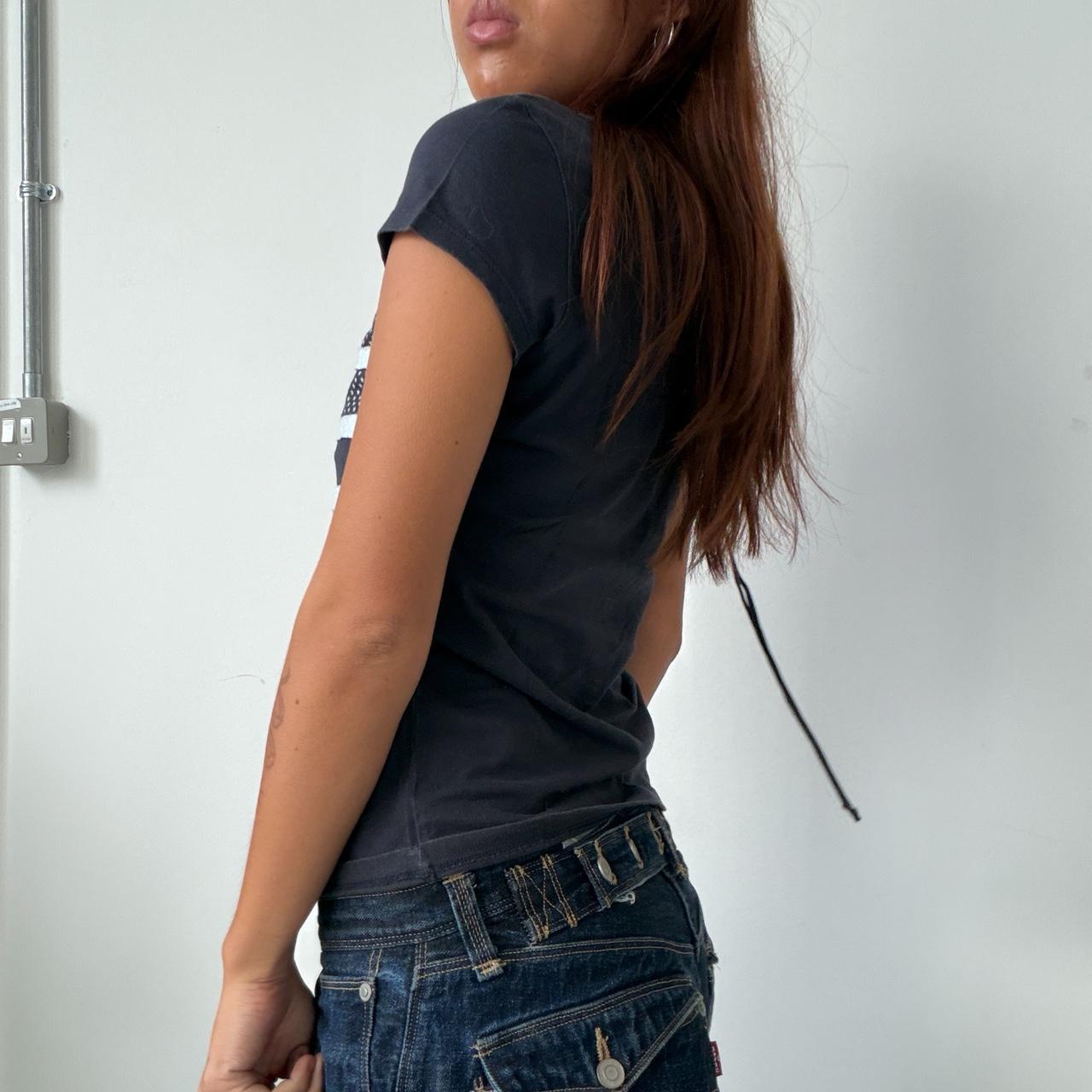 Vintage Navy Print Baby Tee