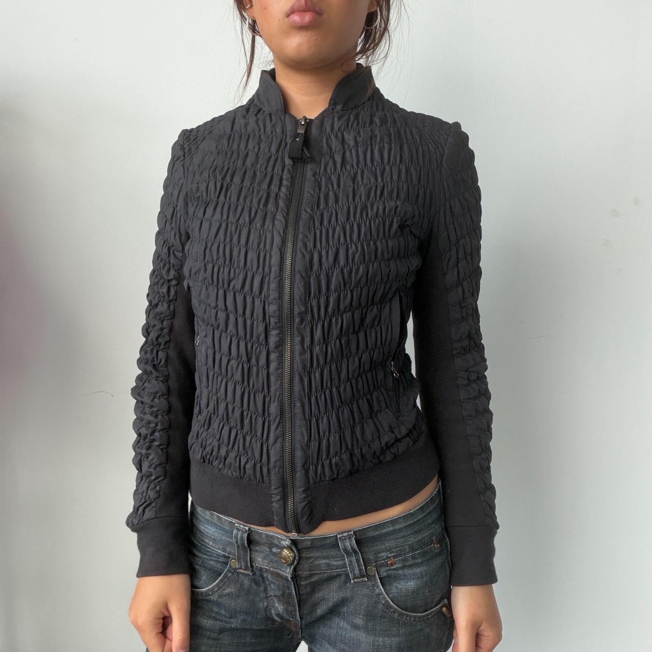 Vintage Black Ruched Guess Jacket