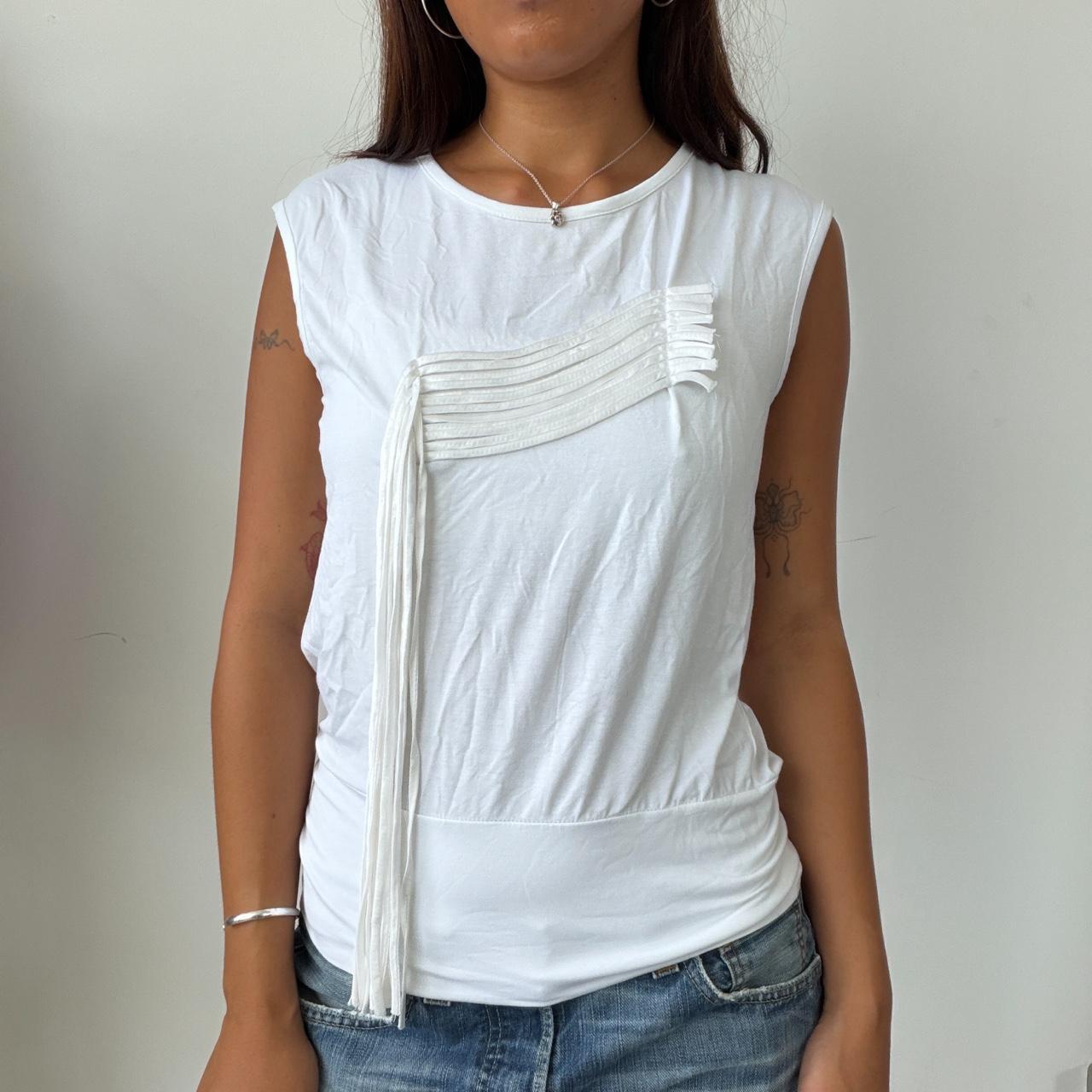 Vintage White Fringe Top