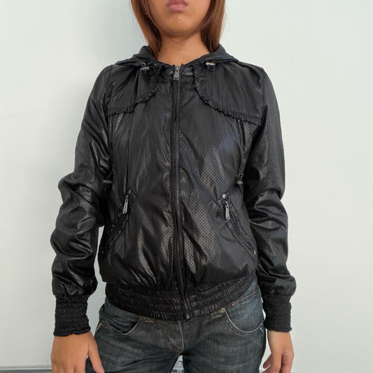 Vintage Black Hooded Jacket