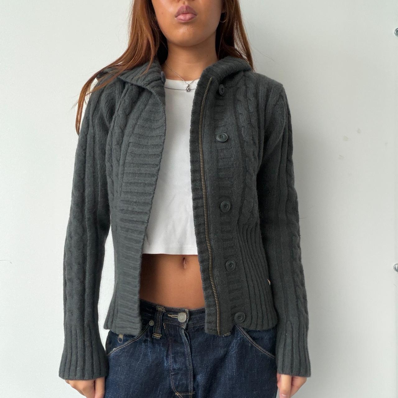 Vintage Grey Hooded Knit