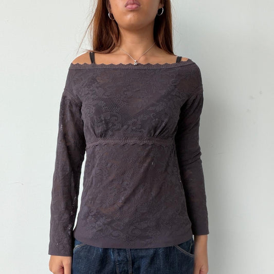 Vintage Dark Purple Lace