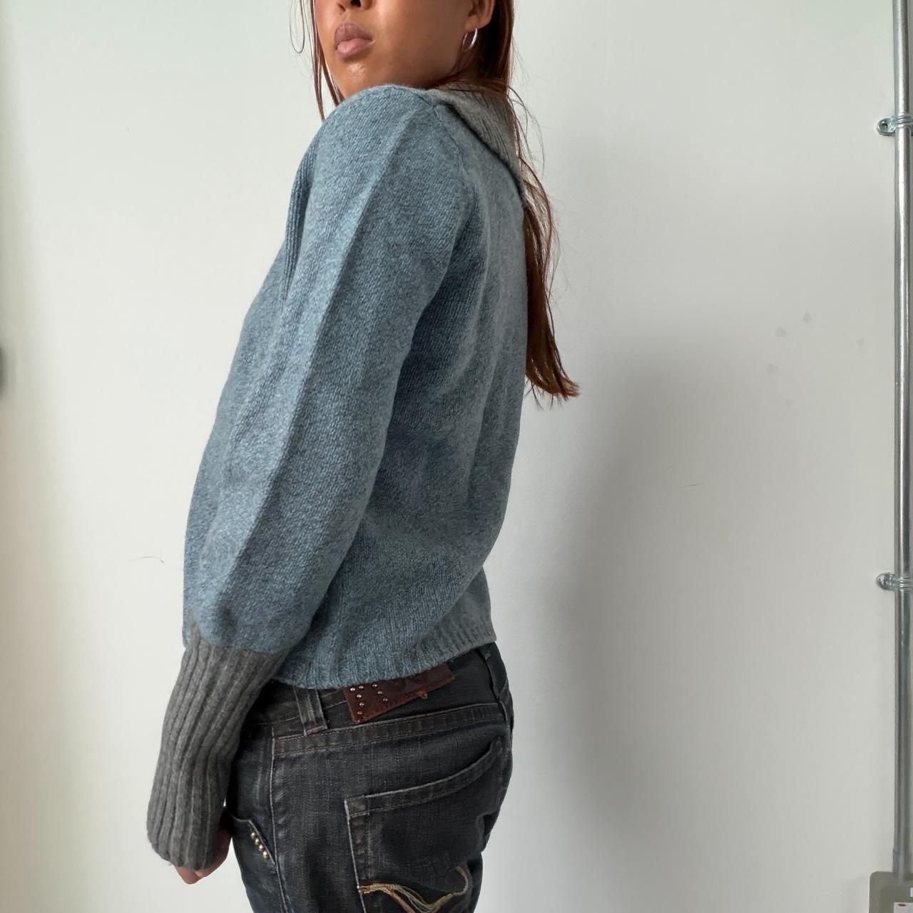 Vintage Blue Grey Knit Jumper