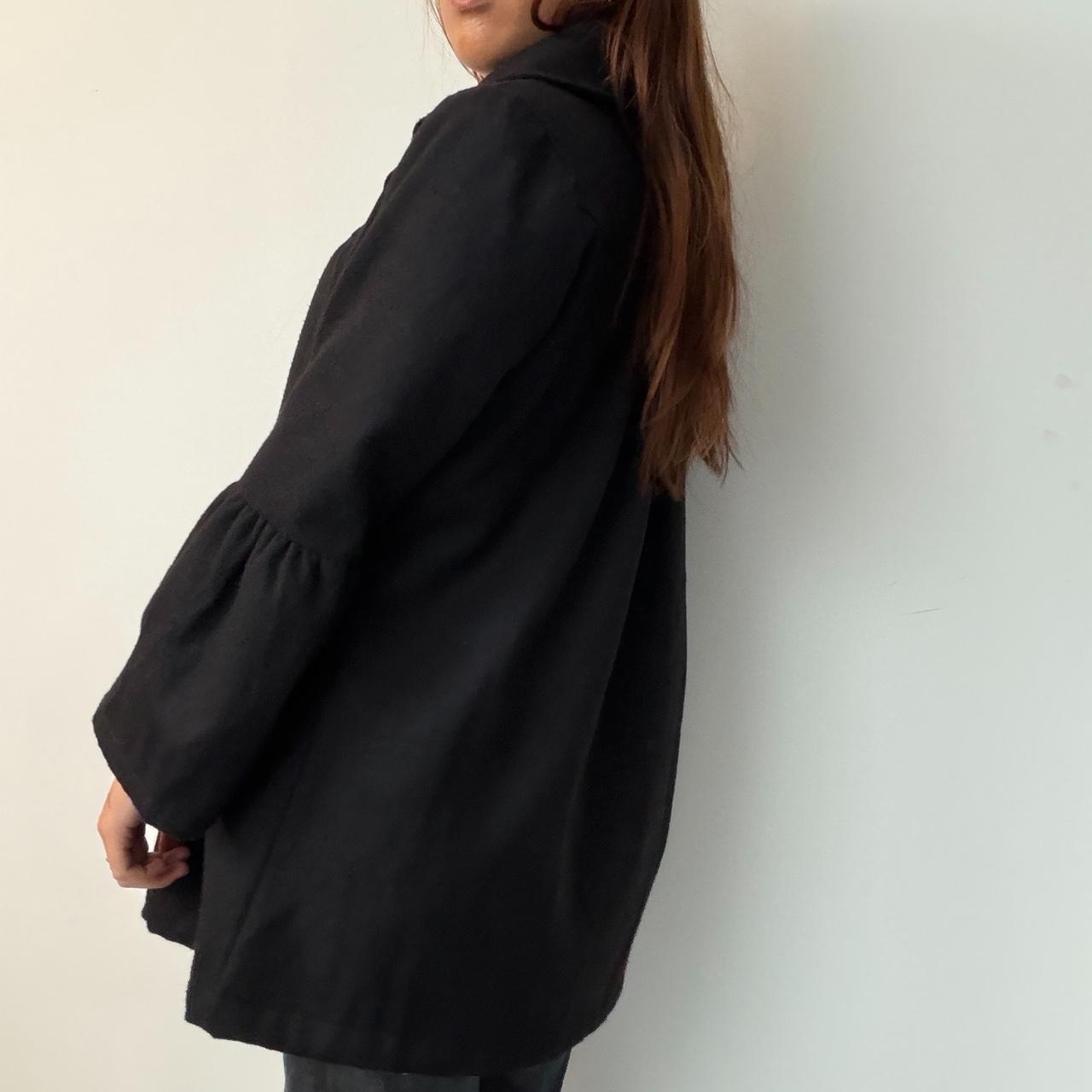 Vintage Black Wool Peacoat