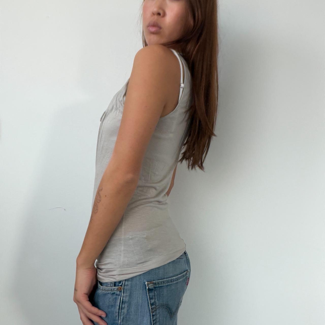 Vintage Beige Gathered Top