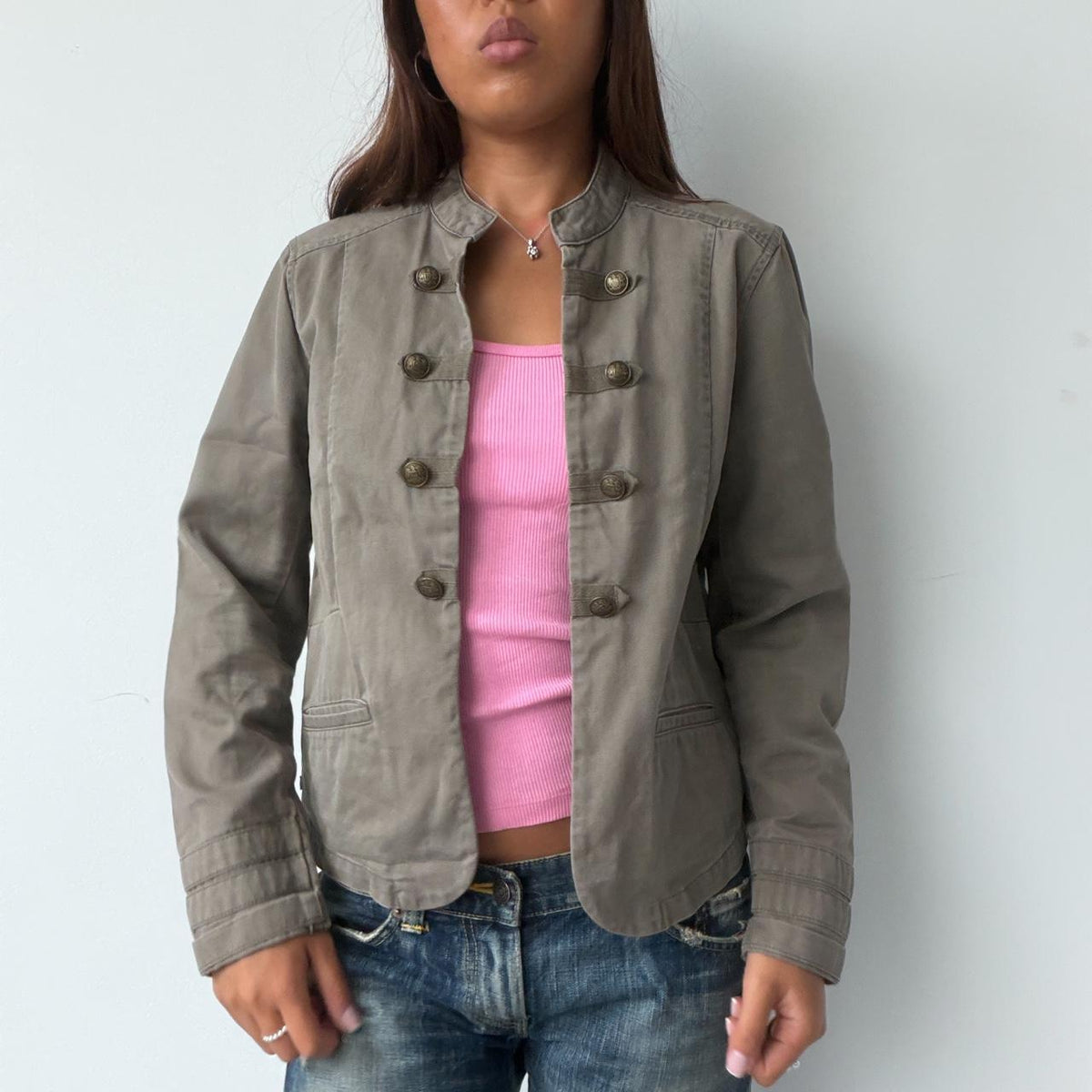 Vintage Green Military Jacket
