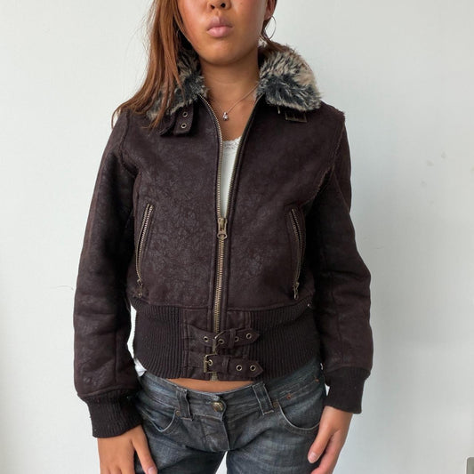 Vintage Brown Suede Jacket