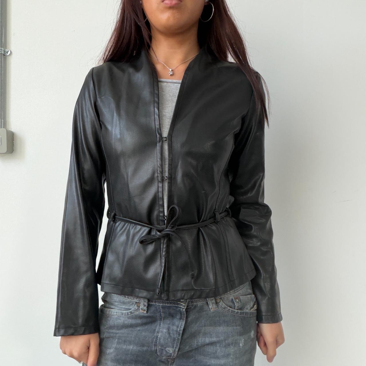 Vintage Black Faux Leather Jacket