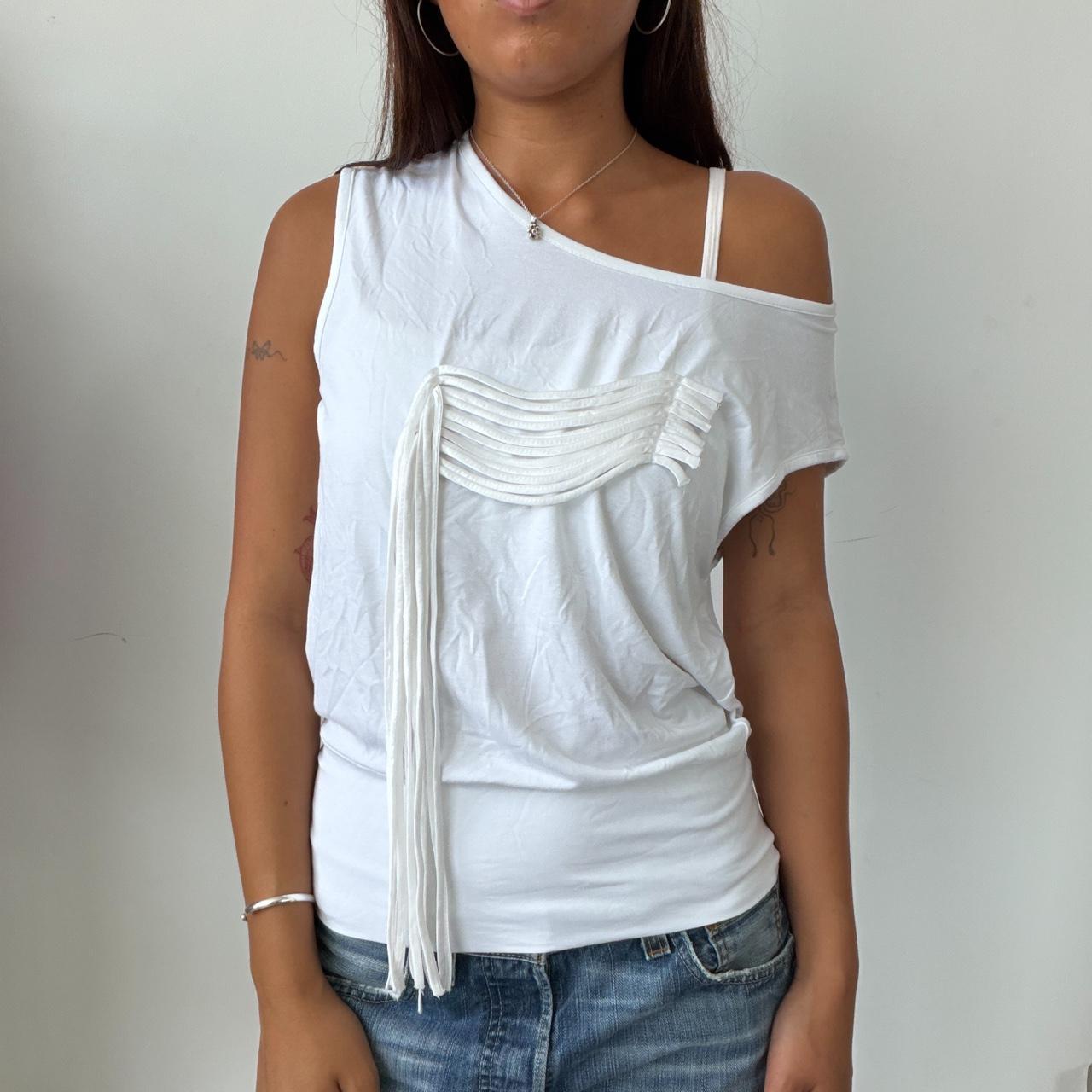 Vintage White Fringe Top