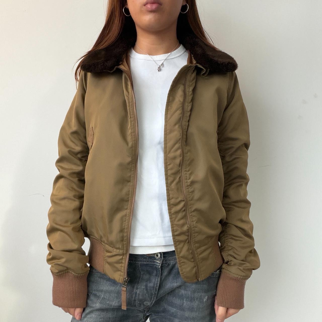Vintage Beige Comtpoir Des Cotoinners Bomber Jacket